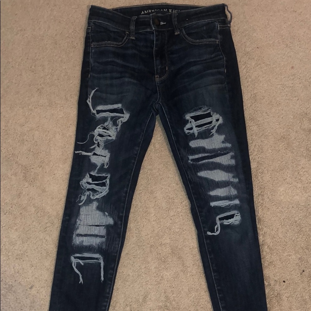 american eagle ripped jeans